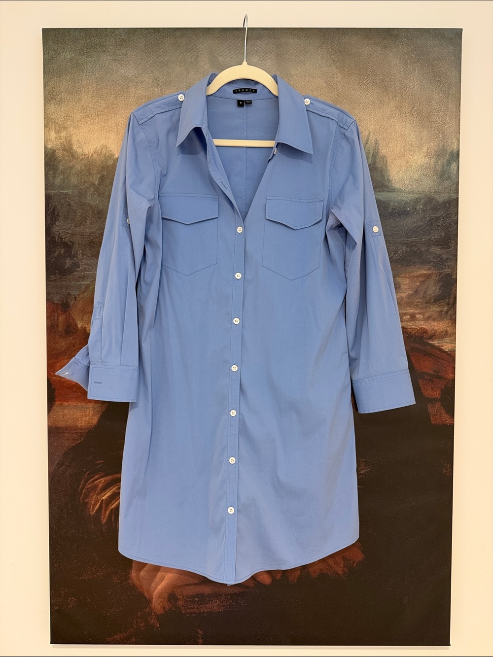 Theory Blue Shirt Dress – Size 8